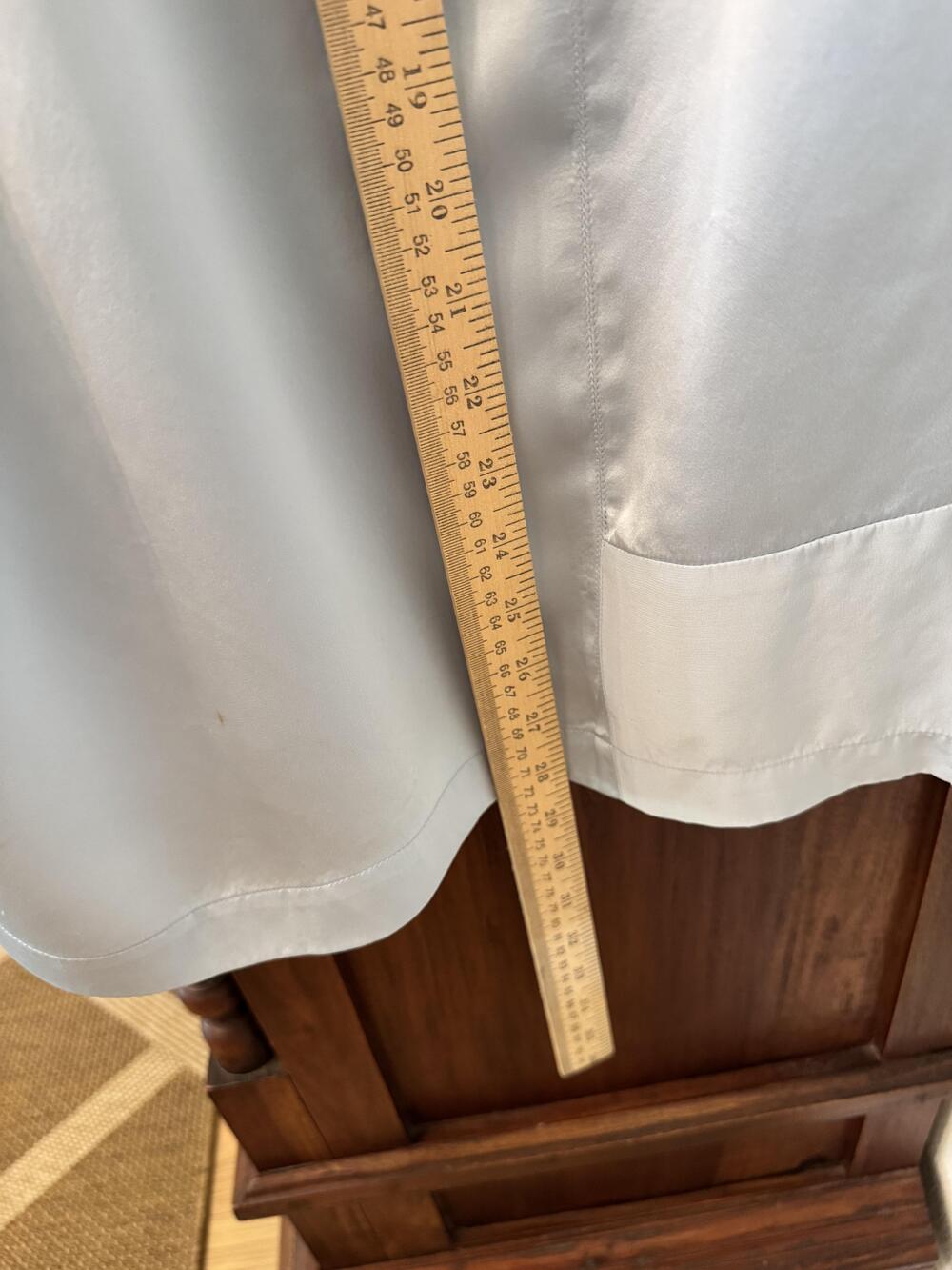 Anne Klein Women's Silk Nightgown XL Light Blue Slip Adjustable Straps - Picture 7 of 7